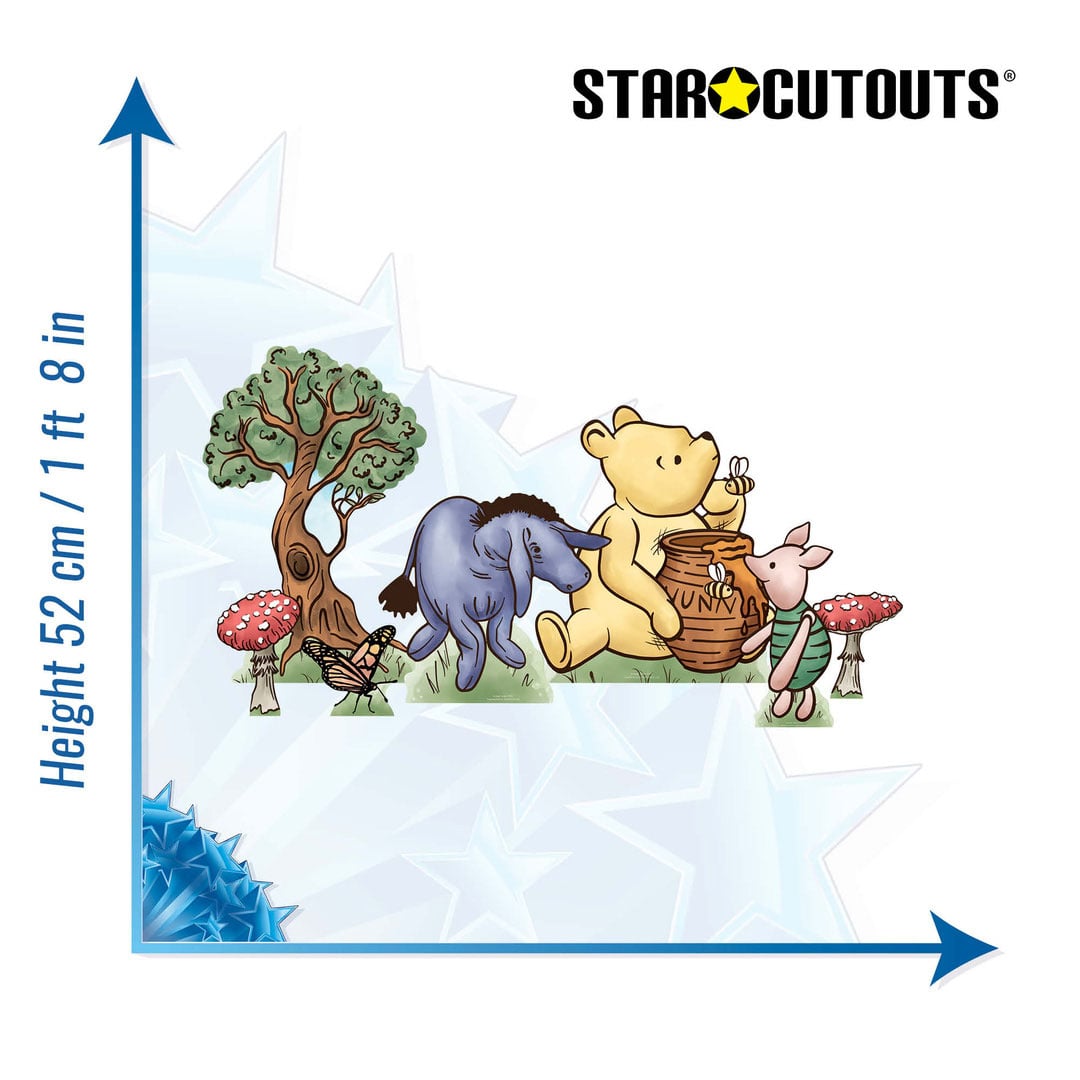 Winnie Bear Honey Pot Multi-Functional Star Mini Cardboard Cutouts Decorative Pack Product Gallery Image