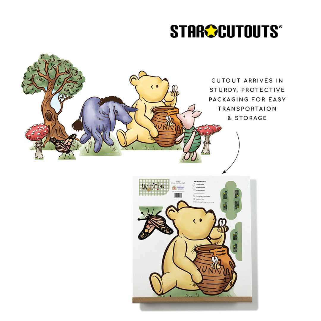 Winnie Bear Honey Pot Multi-Functional Star Mini Cardboard Cutouts Decorative Pack Product Gallery Image