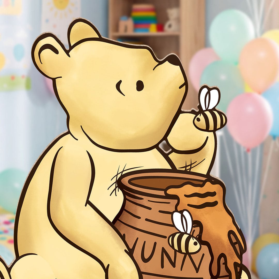 Winnie Bear Honey Pot Multi-Functional Star Mini Cardboard Cutouts Decorative Pack Product Gallery Image