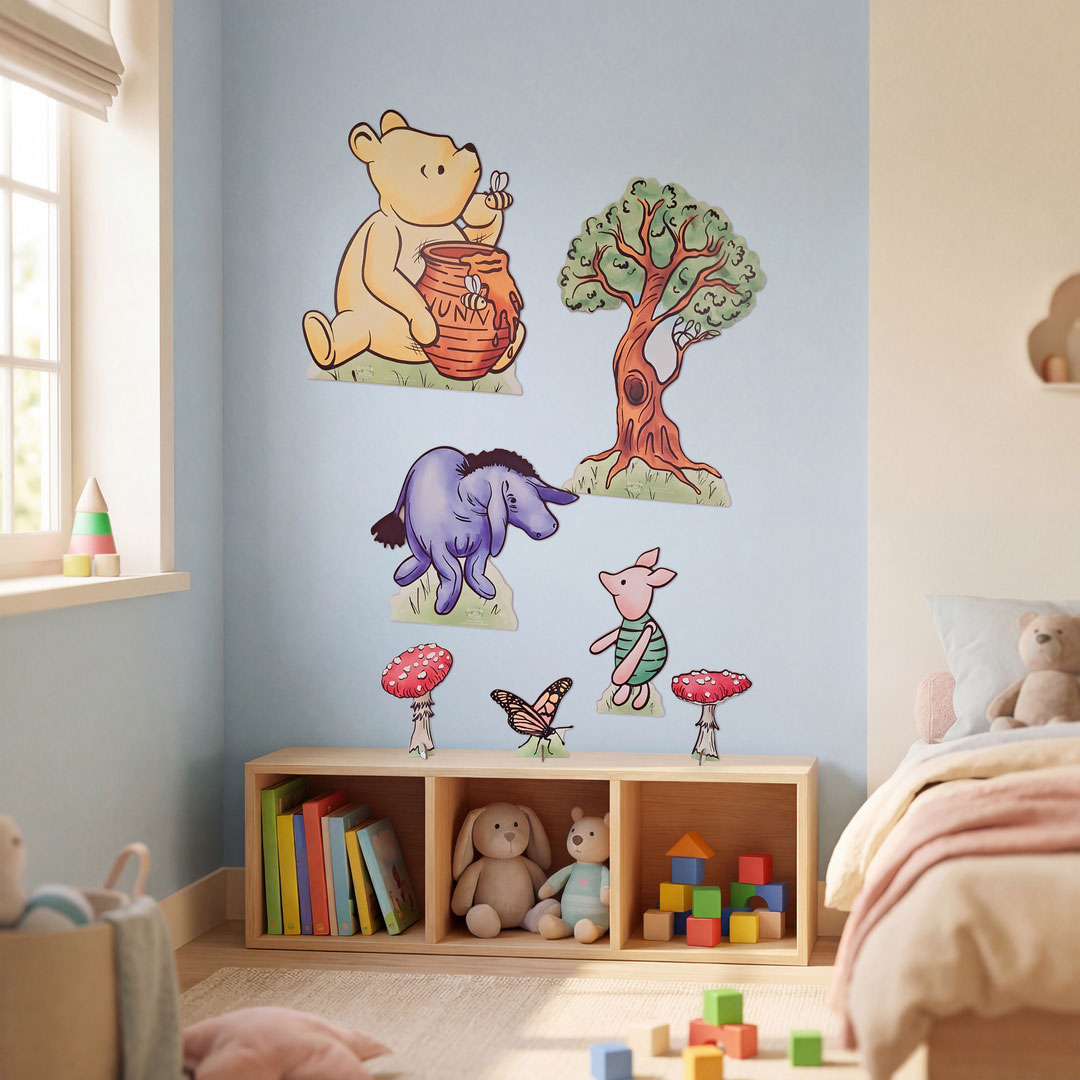 Winnie Bear Honey Pot Multi-Functional Star Mini Cardboard Cutouts Decorative Pack Product Gallery Image