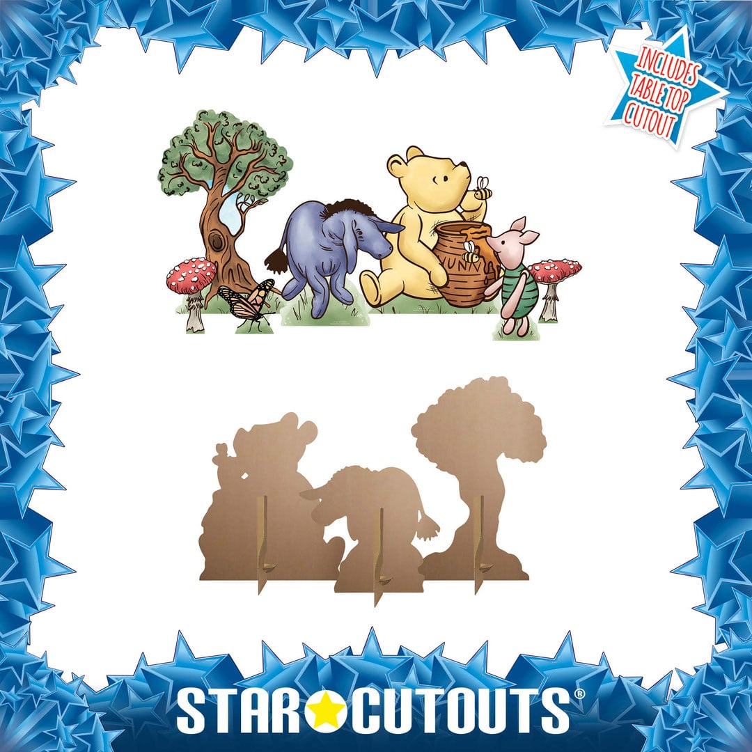 Winnie Bear Honey Pot Multi-Functional Star Mini Cardboard Cutouts Decorative Pack Product Gallery Image