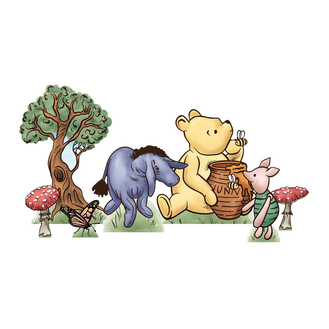 Winnie Bear Honey Pot Multi-Functional Star Mini Cardboard Cutouts Decorative Pack