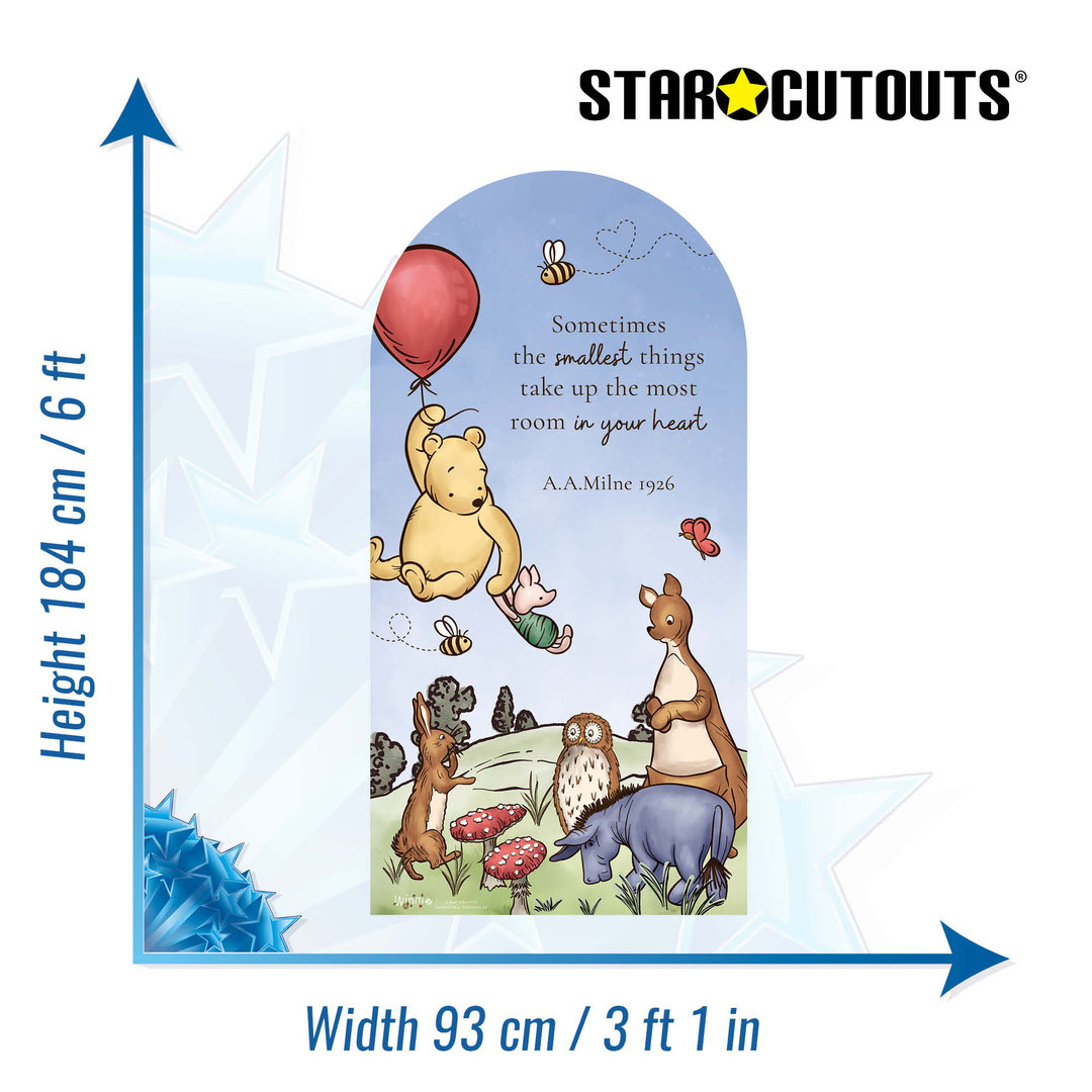 Winnie Blue Sky Story Book Single Sailboard Backdrop Cardboard Cutout 184cm Product Gallery Image