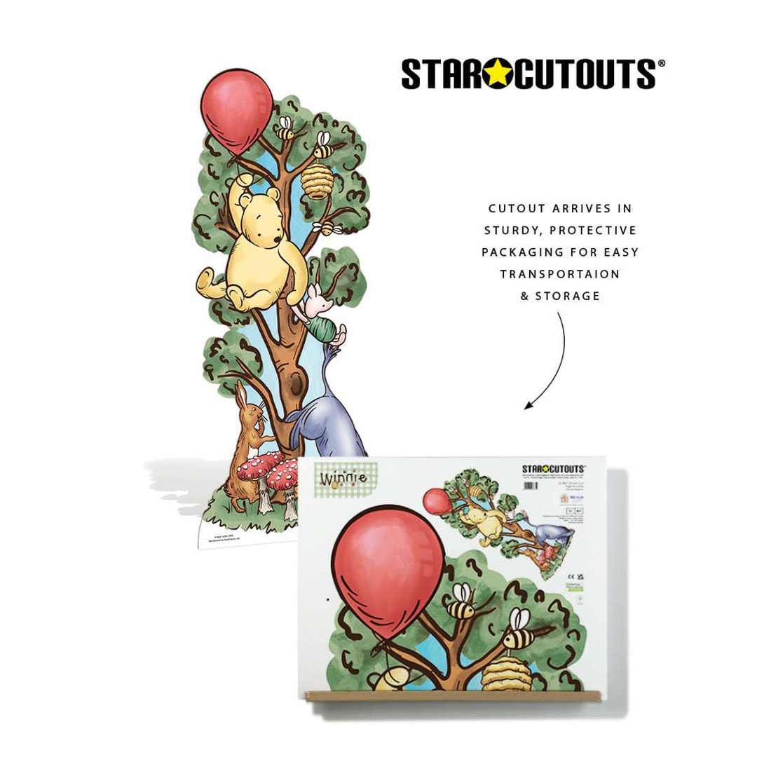 Winnie in Tree with Donkey Lifesize Cardboard Cutout 183cm Product Gallery Image