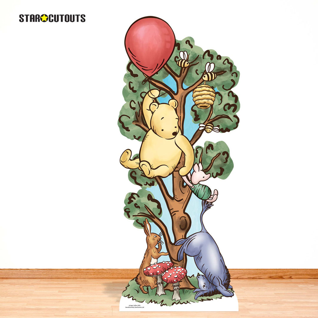Winnie in Tree with Donkey Lifesize Cardboard Cutout 183cm Product Gallery Image