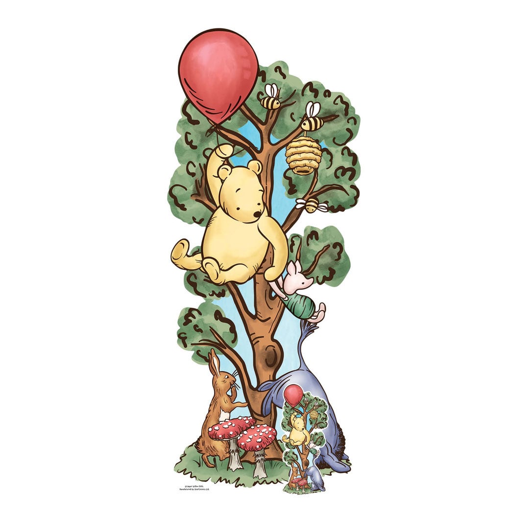 Winnie in Tree with Donkey Lifesize Cardboard Cutout 183cm