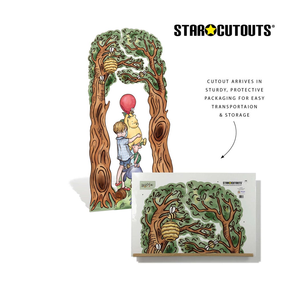 Winnie Pooh Tree & Bear Balloon Triple Cardboard Cutout 195cm Product Gallery Image