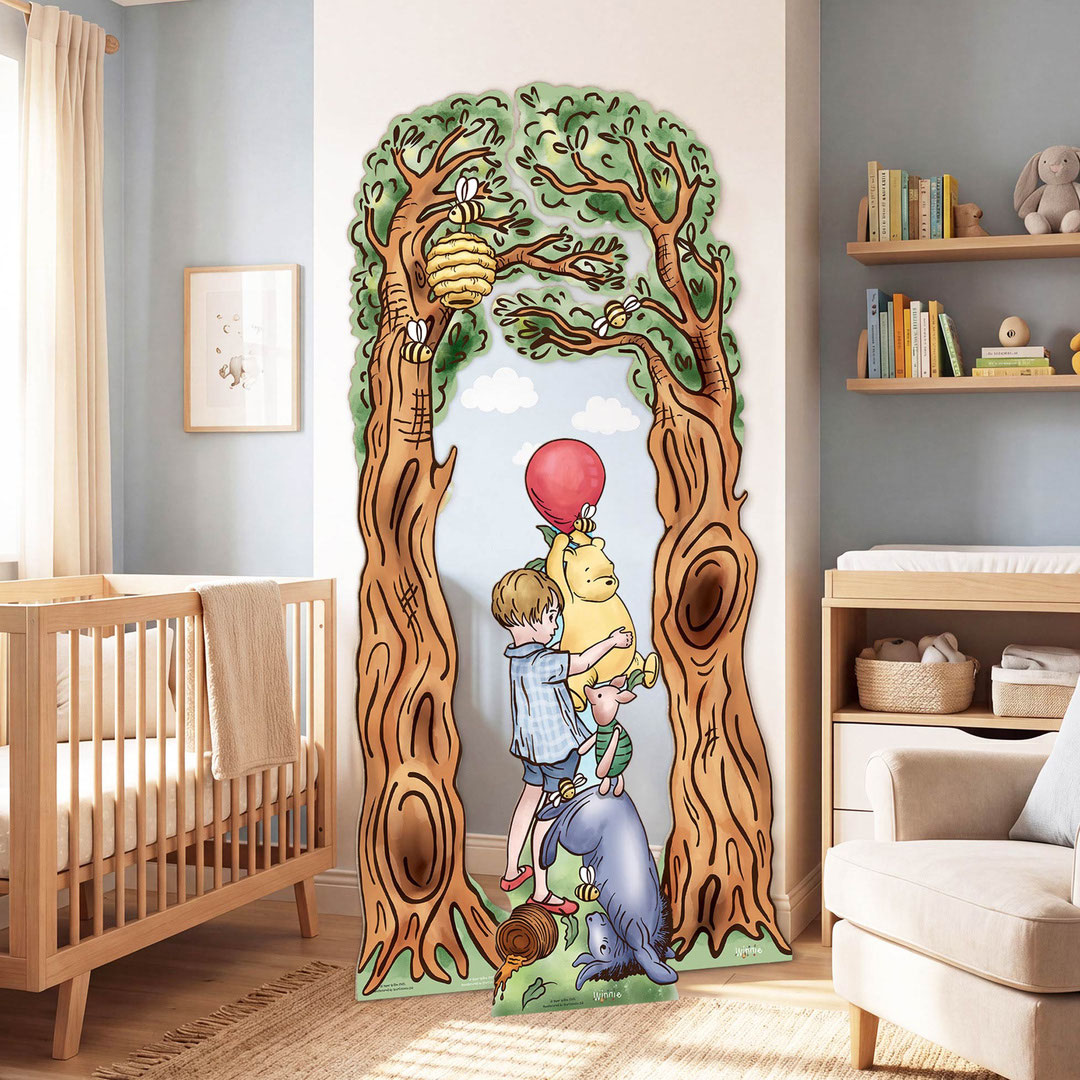 Winnie Pooh Tree & Bear Balloon Triple Cardboard Cutout 195cm Product Gallery Image