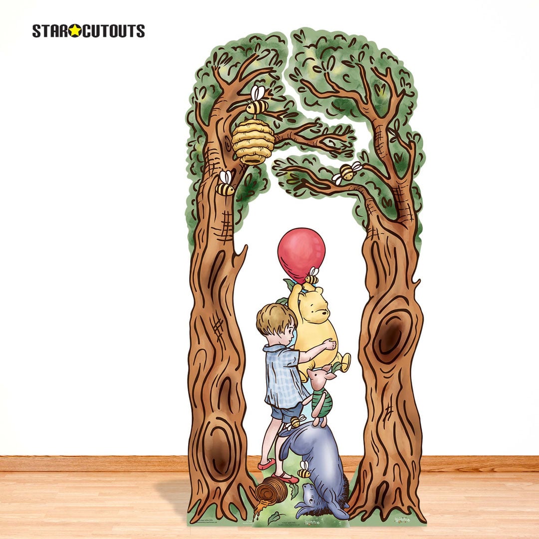 Winnie Pooh Tree & Bear Balloon Triple Cardboard Cutout 195cm Product Gallery Image