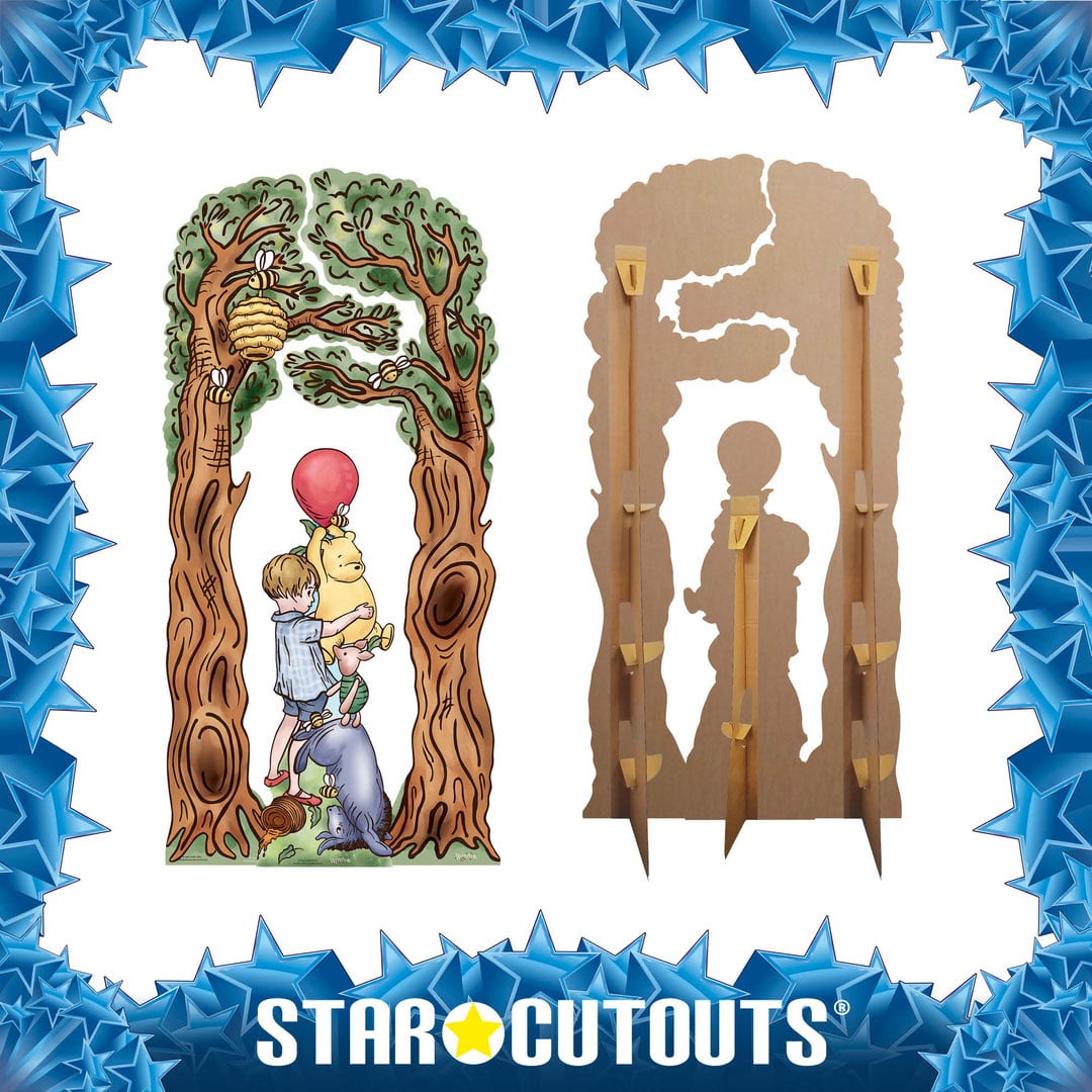 Winnie Pooh Tree & Bear Balloon Triple Cardboard Cutout 195cm Product Gallery Image