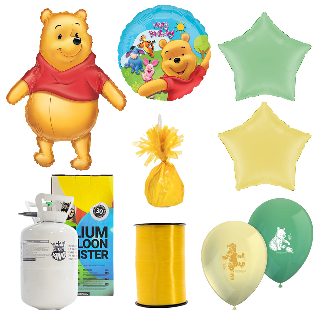 Winnie the Pooh Disney Balloons & Helium Canister Party Pack View 2