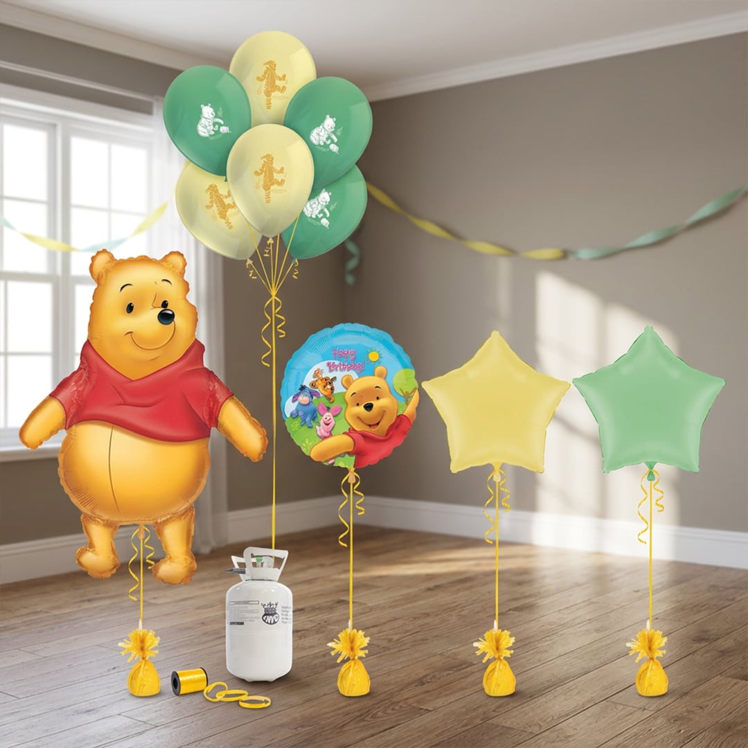 Winnie the Pooh Disney Balloons & Helium Canister Party Pack