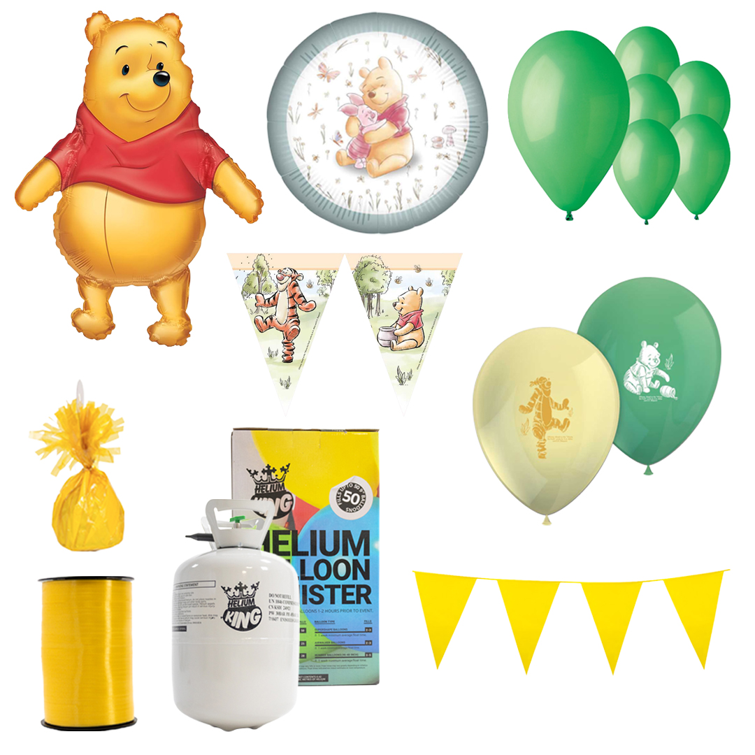 Winnie the Pooh Disney Birthday Balloons, Helium & Decorations Party Pack View 2