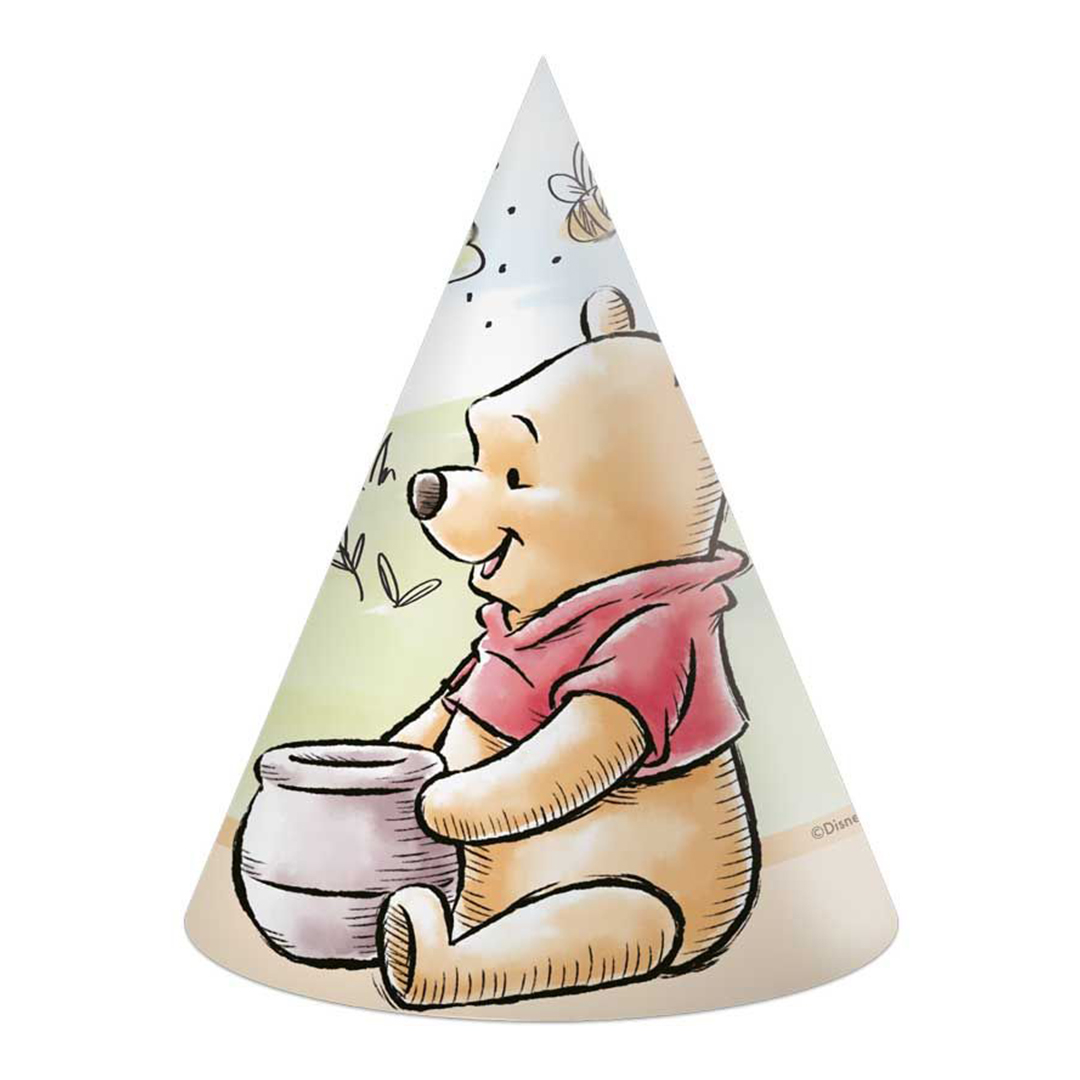 Winnie The Pooh Disney Paper Party Hats - Pack of 6