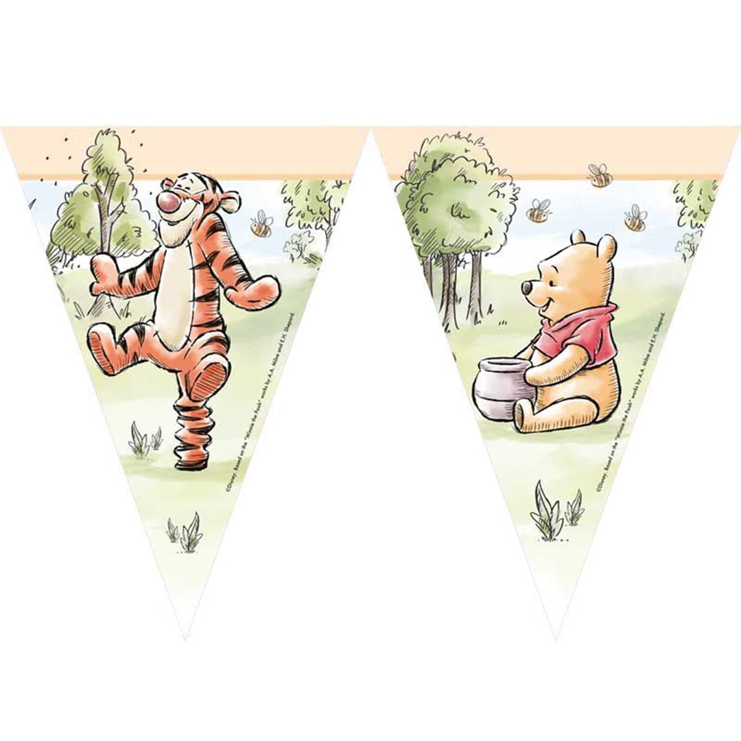 Winnie the Pooh Disney Paper Triangle Flag Bunting Banner 2.3m
