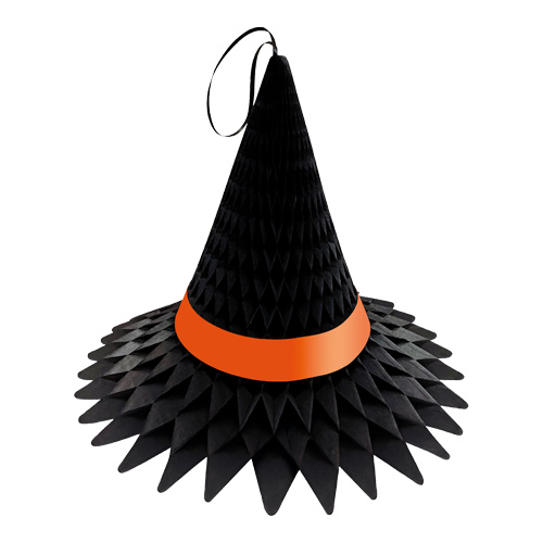 Witch's Hat Halloween Honeycomb Paper Hanging Decoration 27cm Product Gallery Image