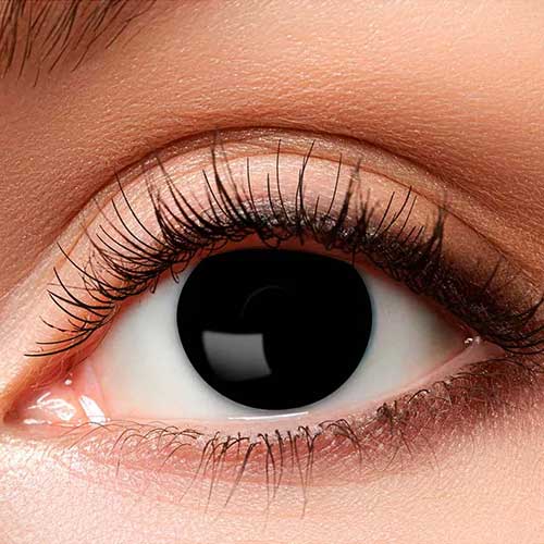 Witch Black Halloween Contact Lenses Fancy Dress Accessory