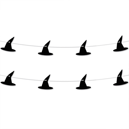 Witch Hats Halloween Customisable Recyclable Card Party Bunting Product Gallery Image
