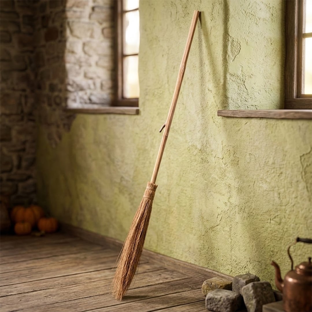 Witch's Broomstick Prop Halloween Fancy Dress Decoration 93cm