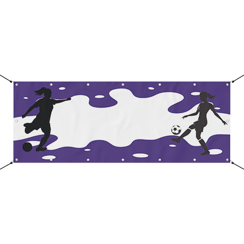Women's Football Championship Design Medium Personalised Banner 6ft x 2.25ft