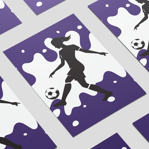 Women's Football Championship Poster PVC Party Sign Decoration Product Gallery Image