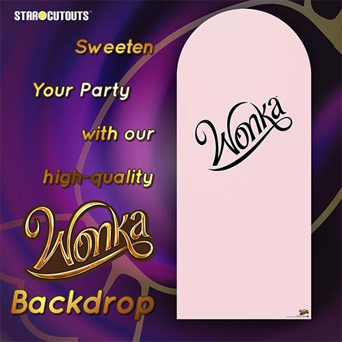 Wonka Blush Pink Single Backdrop Cardboard Cutout 185cm Product Gallery Image