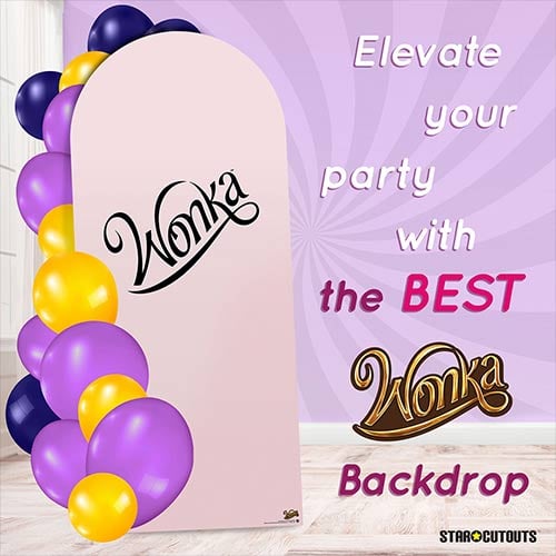 Wonka Blush Pink Single Backdrop Cardboard Cutout 185cm Product Gallery Image