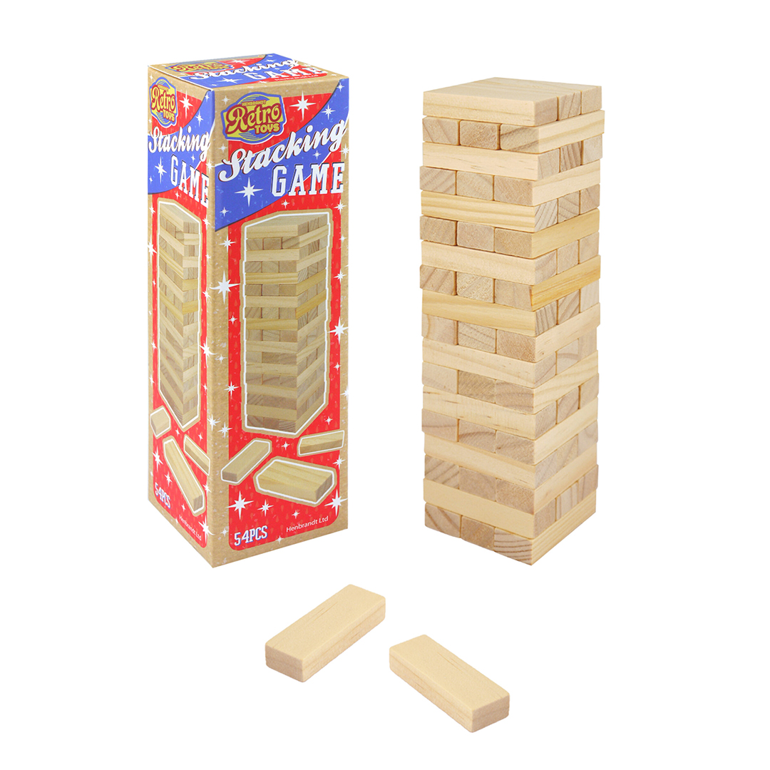 Wooden Block Stacking Game 19cm