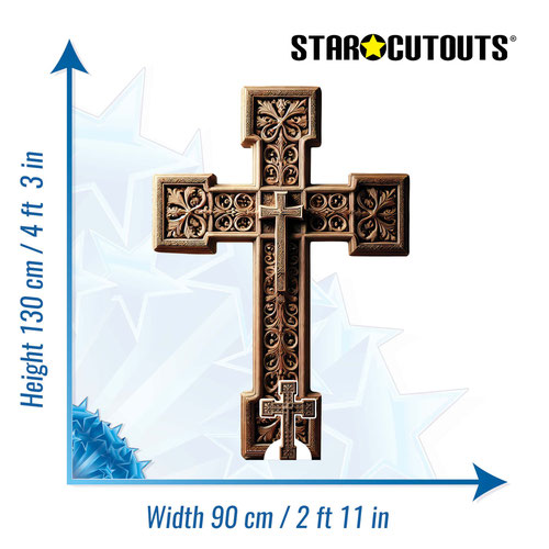 Wooden Cross Lifesize Cardboard Cutout 130cm Product Gallery Image
