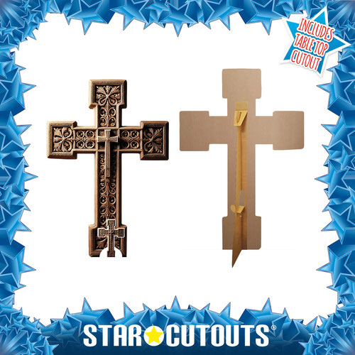 Wooden Cross Lifesize Cardboard Cutout 130cm Product Gallery Image