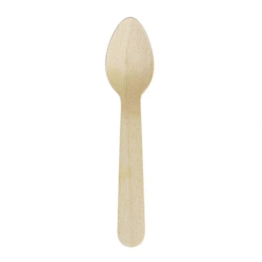 Wooden Teaspoons Biodegradable Cutlery 11cm - Pack of 100