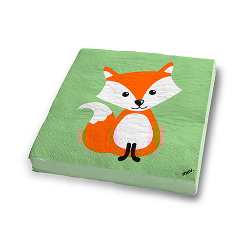 Woodland Animals Luncheon Napkins 3 Ply 33cm - Pack of 20 Product Gallery Image
