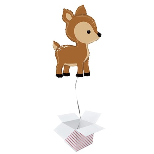 Woodland Deer Helium Foil Giant Balloon - Inflated Balloon In A Box Product Gallery Image