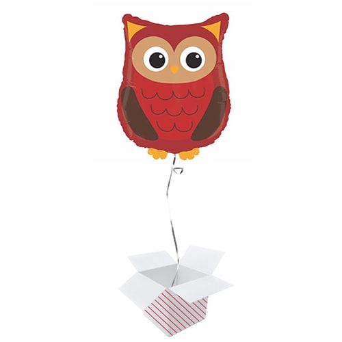 Woodland Owl Helium Foil Giant Balloon - Inflated Balloon In A Box Product Gallery Image