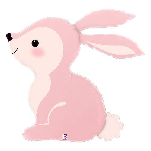 Woodland Pink Bunny Giant Helium Foil Balloon 79cm / 31 in