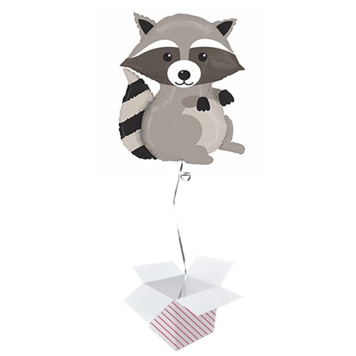 Woodland Raccoon Helium Foil Giant Balloon - Inflated Balloon In A Box Product Image