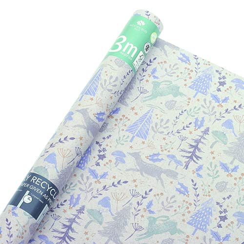 Woodland Scene Gift Wrapping Paper Roll 3m Product Gallery Image