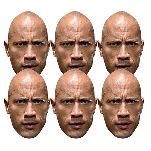 WWE The Rock Cardboard Face Masks - Pack of 6 Product Image