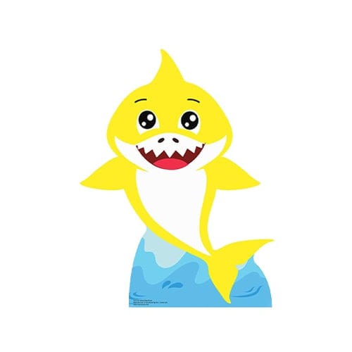 Yellow Baby Shark Star Mini Cardboard Cutout 93cm