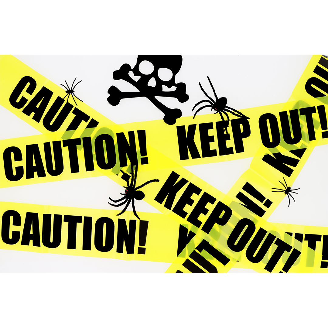 Yellow Caution Keep Out Warning Tape Halloween Decoration 6.1m View 3