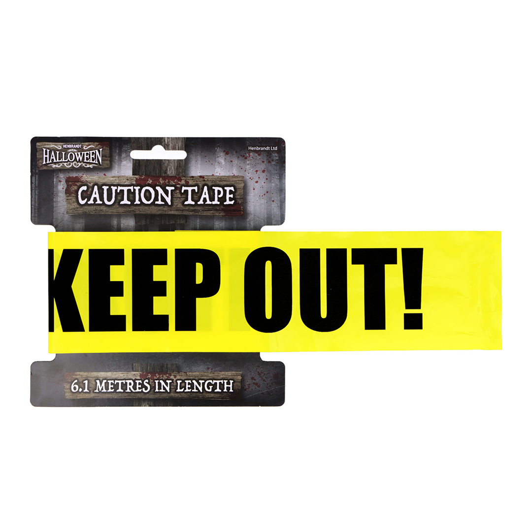 Yellow Caution Keep Out Warning Tape Halloween Decoration 6.1m View 5