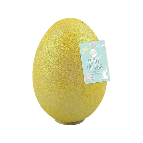 Yellow Easter Flashing Light Up Egg Decoration 12.5cm Product Image