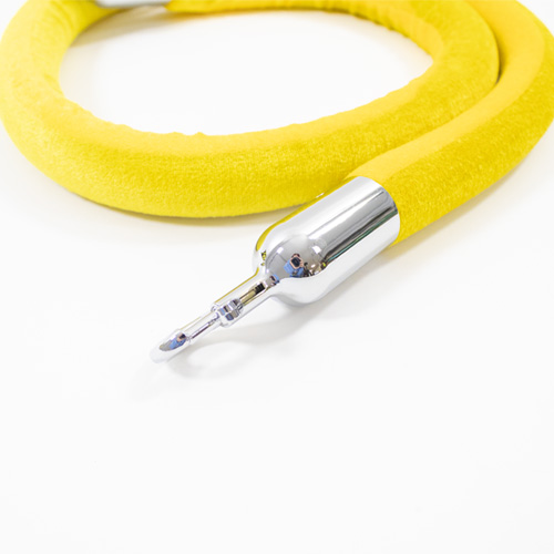 Yellow Gold Velvet Rope with Chrome Hooks Product Gallery Image