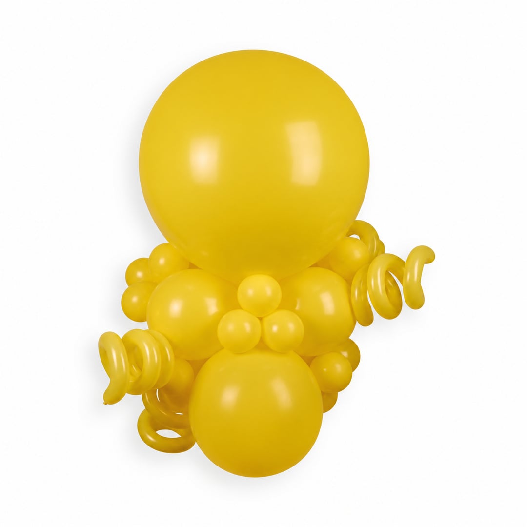 Yellow Jumbo Latex Balloon 79cm / 31 in - Single View 3