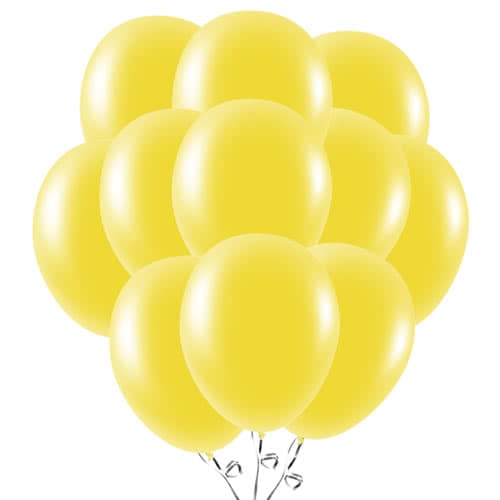 Yellow Biodegradable Latex Balloons 23cm / 9 in - Pack of 50 Product Image