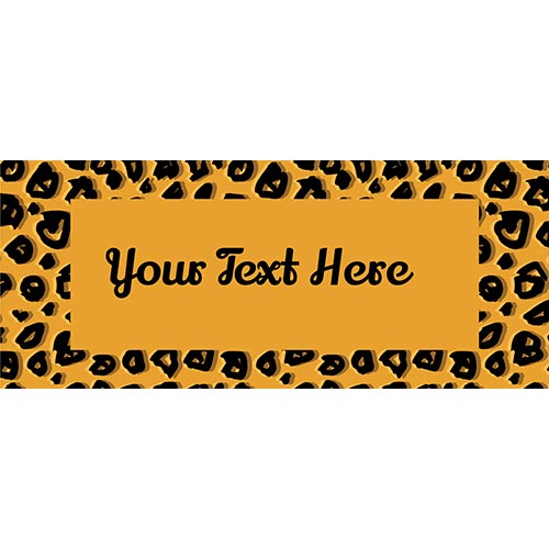 Yellow Leopard Animal Print PVC Personalised Party Sign Decoration Product Gallery Image