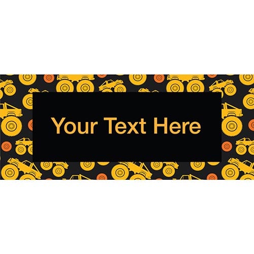 Yellow Monster Car PVC Personalised Party Sign Decoration Product Gallery Image