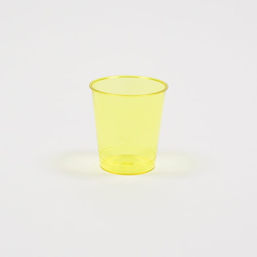 Yellow Neon Reusable Plastic Shot Glasses - Pack of 24 Product Gallery Image