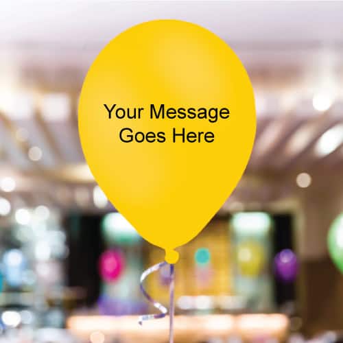 Yellow Personalised 11 Inch Latex - 35 Balloons