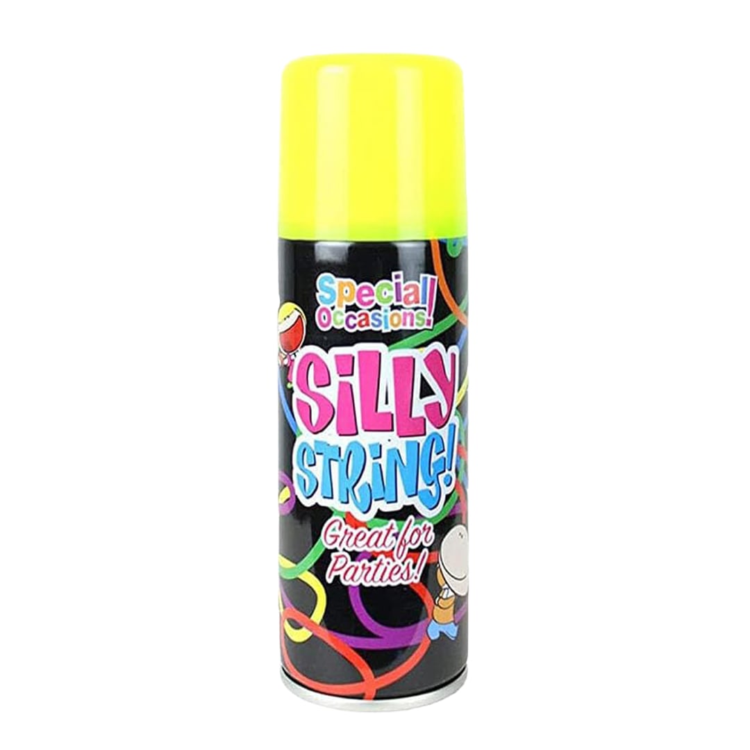 Yellow Silly String Spray Can 200ml